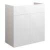 Truro 600mm Standard Basin Unit - White Gloss (Grey Cab)