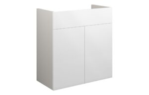 Truro 600mm Standard Basin Unit - White Gloss (Grey Cab)
