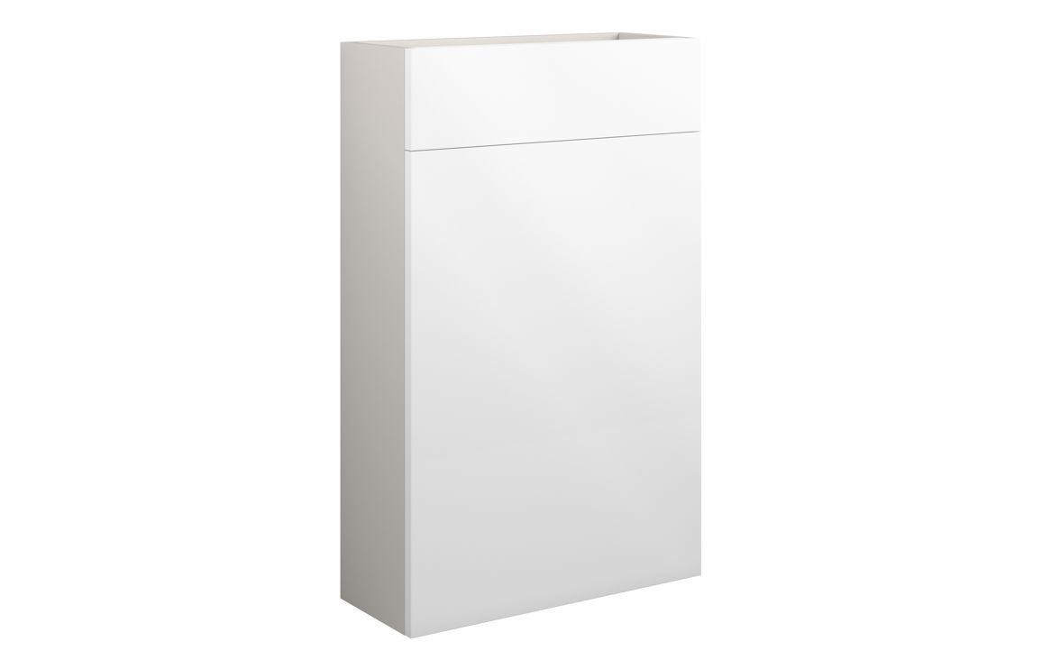 Truro 500mm Slim WC Unit - White Gloss (Grey Cab)
