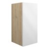 Truro 300mm Standard Base Unit - White Gloss (Oak Cab)