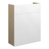 Truro 500mm Slim Basin Unit - White Gloss (Oak Cab)