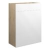 Truro 600mm Standard WC Unit - White Gloss (Oak Cab)