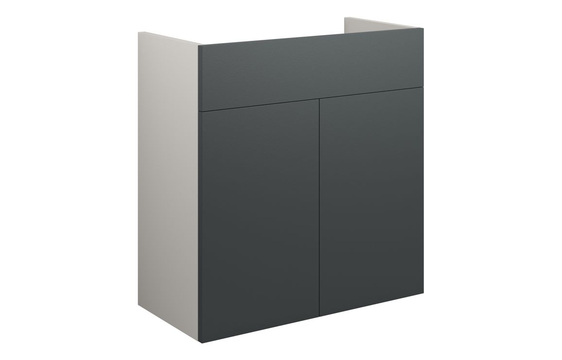 Truro 600mm Standard Basin Unit - Matt Graphite Grey (Grey Cab)