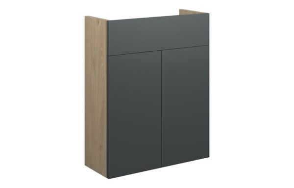 Truro 500mm Slim Basin Unit - Matt Graphite Grey (Oak Cab)