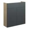 Truro 600mm Slim Basin Unit - Matt Graphite Grey (Oak Cab)