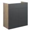 Truro 600mm Standard Basin Unit - Matt Graphite Grey (Oak Cab)
