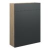 Truro 600mm Slim WC Unit - Matt Graphite Grey (Oak Cab)