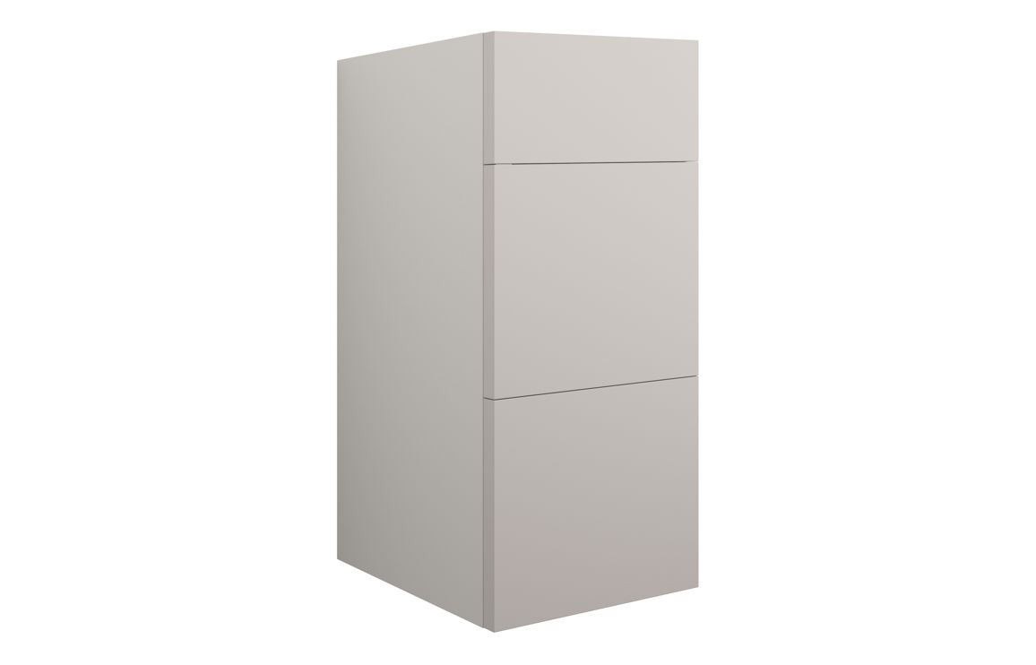 Truro 300mm Standard 3 Drawer Unit - Matt Dove Grey (Grey Cab)