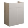 Truro 500mm Standard Basin Unit - Matt Dove Grey (Oak Cab)
