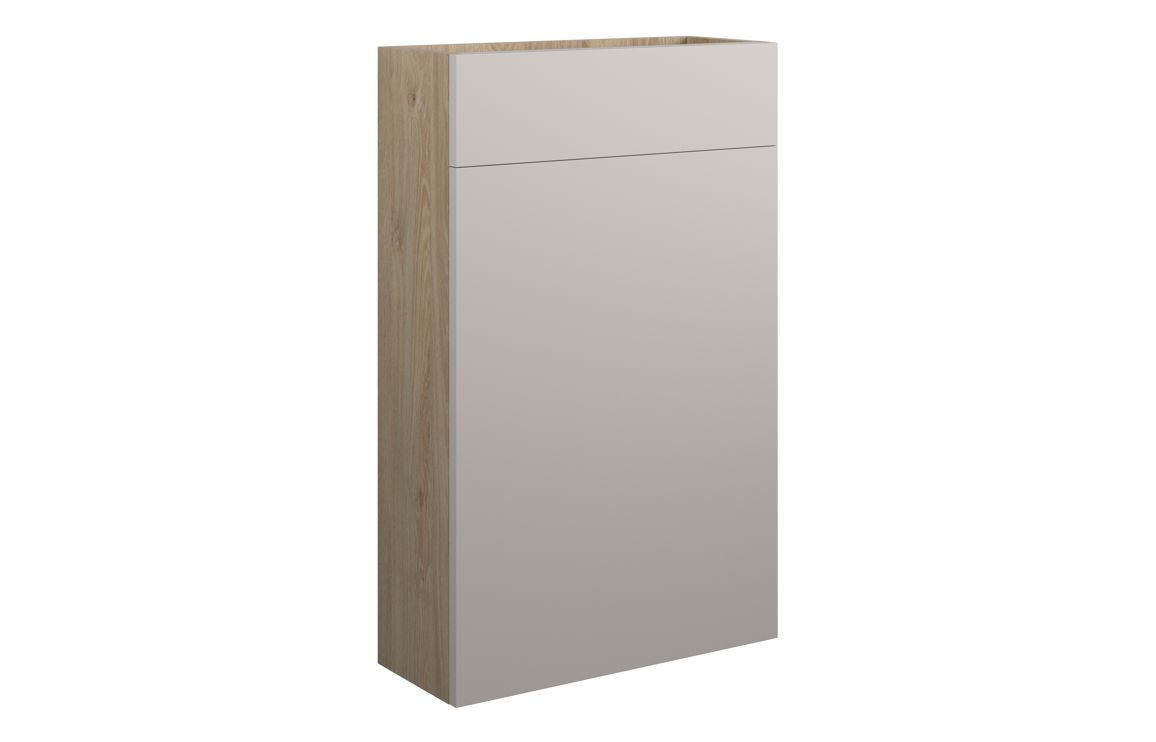 Truro 500mm Slim WC Unit - Matt Dove Grey (Oak Cab)