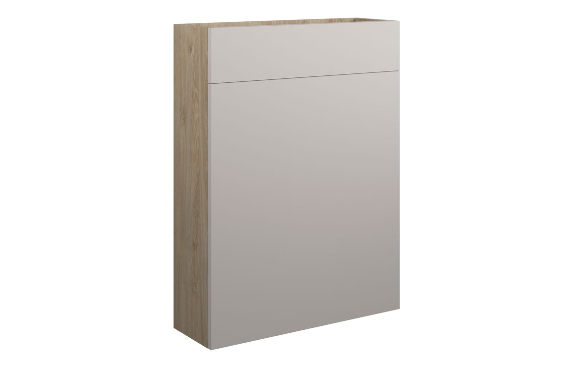 Truro 600mm Slim WC Unit - Matt Dove Grey (Oak Cab)