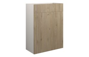 Truro 600mm Standard WC Unit - Havana Oak (Grey Cab)