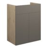 Truro 500mm Standard Basin Unit - Matt Stone (Oak Cab)