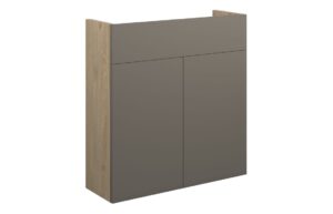 Truro 600mm Slim Basin Unit - Matt Stone (Oak Cab)
