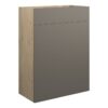 Truro 600mm Standard WC Unit - Matt Stone (Oak Cab)