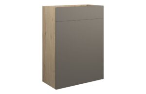 Truro 600mm Standard WC Unit - Matt Stone (Oak Cab)