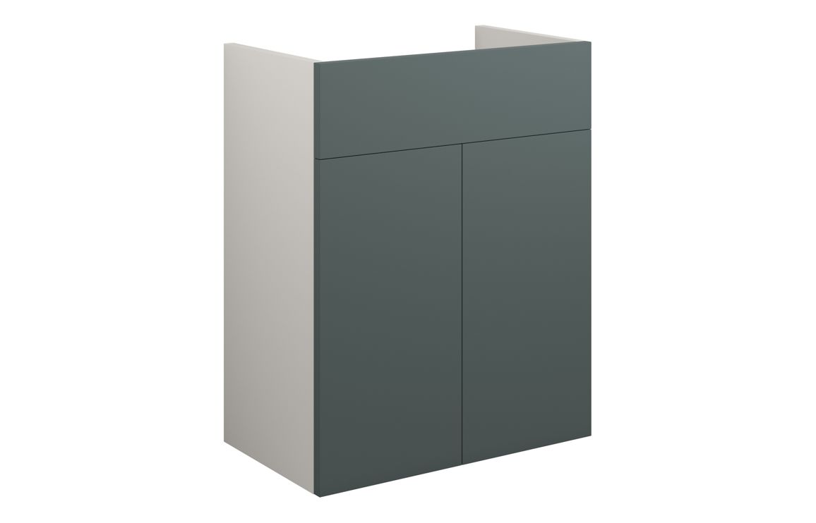 Truro 500mm Standard Basin Unit - Matt Green (Grey Cab)