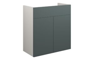 Truro 600mm Standard Basin Unit - Matt Green (Grey Cab)