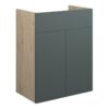 Truro 500mm Standard Basin Unit - Matt Green (Oak Cab)