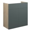 Truro 600mm Standard Basin Unit - Matt Green (Oak Cab)