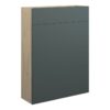 Truro 600mm Slim WC Unit - Matt Green (Oak Cab)