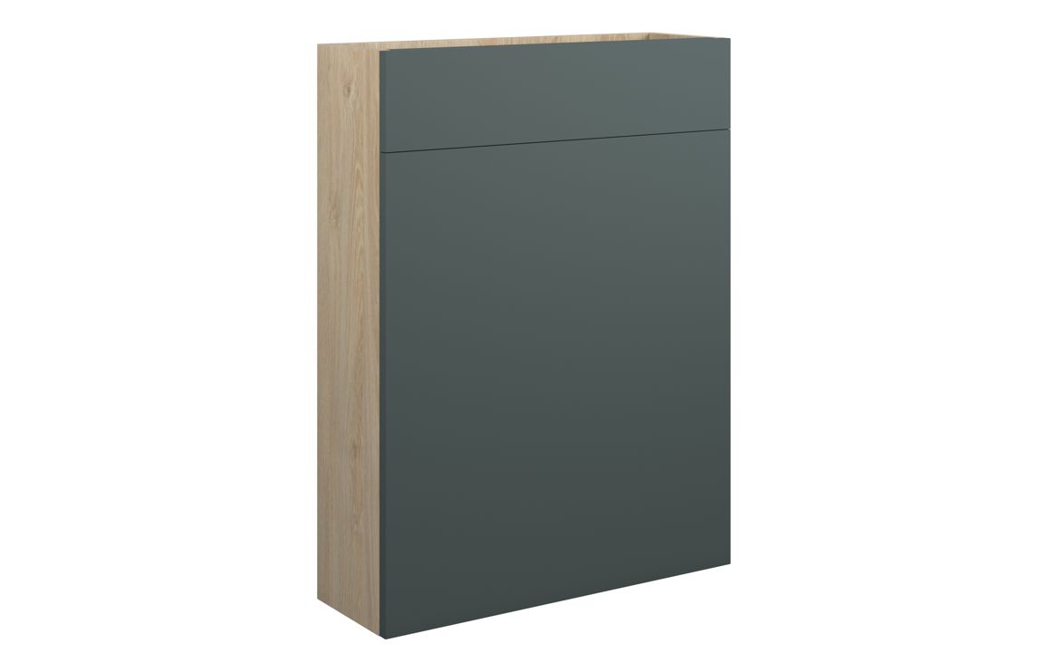 Truro 600mm Slim WC Unit - Matt Green (Oak Cab)