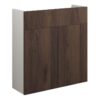 Truro 600mm Slim Basin Unit - Warm Walnut (Grey Cab)