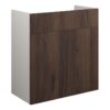 Truro 600mm Standard Basin Unit - Warm Walnut (Grey Cab)
