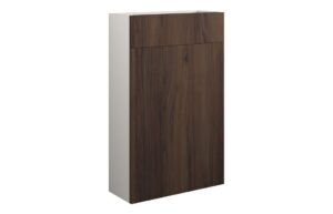 Truro 500mm Slim WC Unit - Warm Walnut (Grey Cab)
