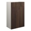 Truro 500mm Standard WC Unit - Warm Walnut (Grey Cab)