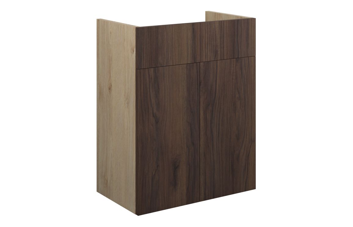 Truro 500mm Standard Basin Unit - Warm Walnut (Oak Cab)