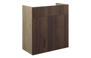 Truro 600mm Standard Basin Unit - Warm Walnut (Oak Cab)