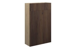 Truro 500mm Slim WC Unit - Warm Walnut (Oak Cab)