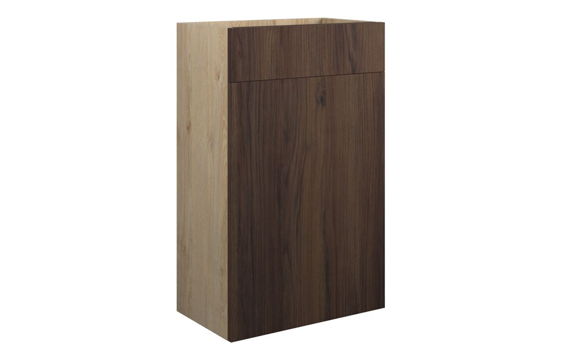 Truro 500mm Standard WC Unit - Warm Walnut (Oak Cab)
