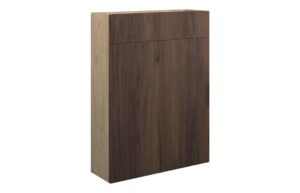 Truro 600mm Slim WC Unit - Warm Walnut (Oak Cab)