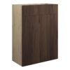 Truro 600mm Standard WC Unit - Warm Walnut (Oak Cab)