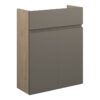 Tewin 500mm Slim Basin Unit - Matt Stone (Oak Cab)