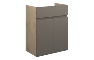 Tewin 500mm Standard Basin Unit - Matt Stone (Oak Cab)