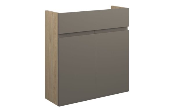 Tewin 600mm Slim Basin Unit - Matt Stone (Oak Cab)
