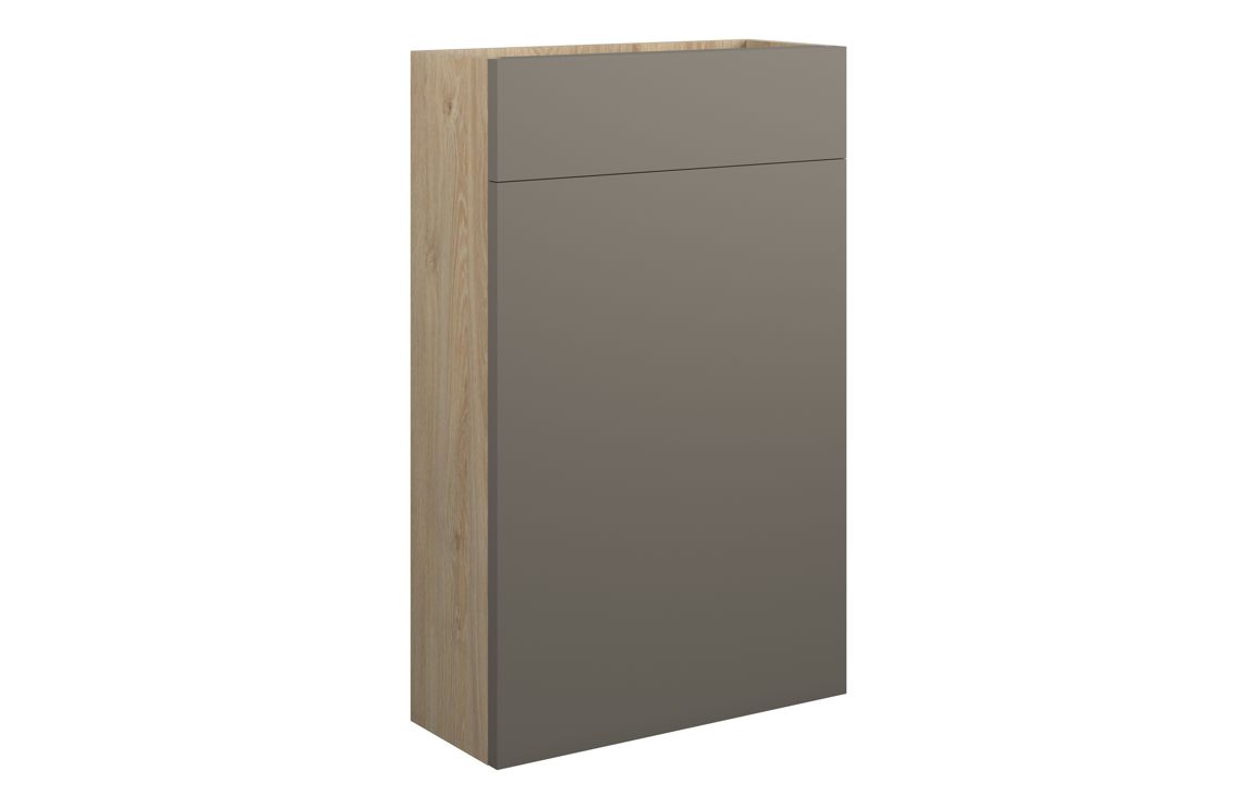 Tewin 500mm Slim WC Unit - Matt Stone (Oak Cab)