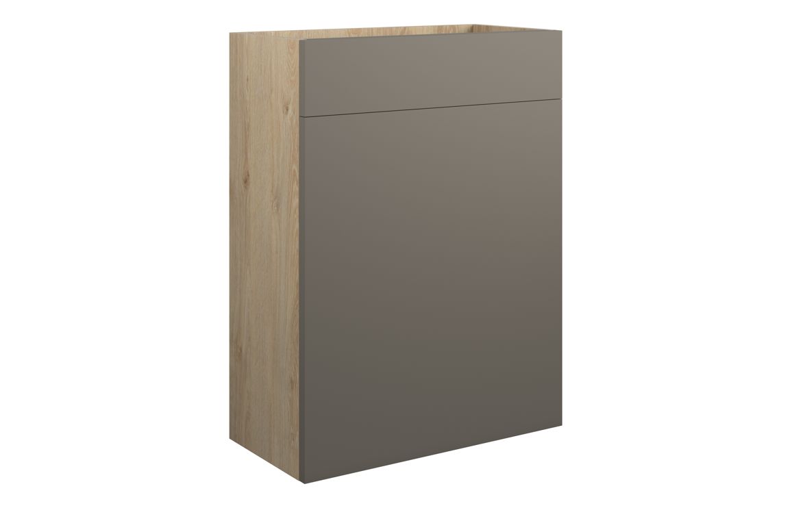 Tewin 600mm Standard WC Unit - Matt Stone (Oak Cab)