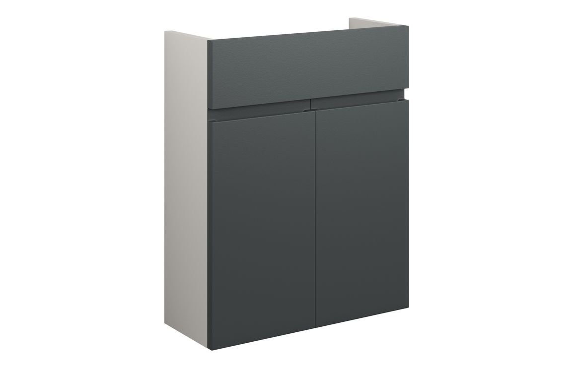 Tewin 500mm Slim Basin Unit - Matt Graphite Grey (Grey Cab)