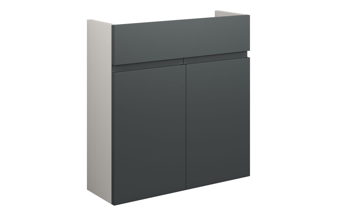 Tewin 600mm Slim Basin Unit - Matt Graphite Grey (Grey Cab)