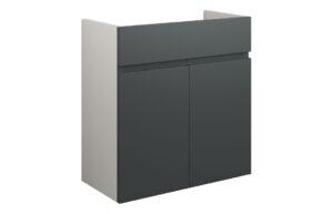 Tewin 600mm Standard Basin Unit - Matt Graphite Grey (Grey Cab)