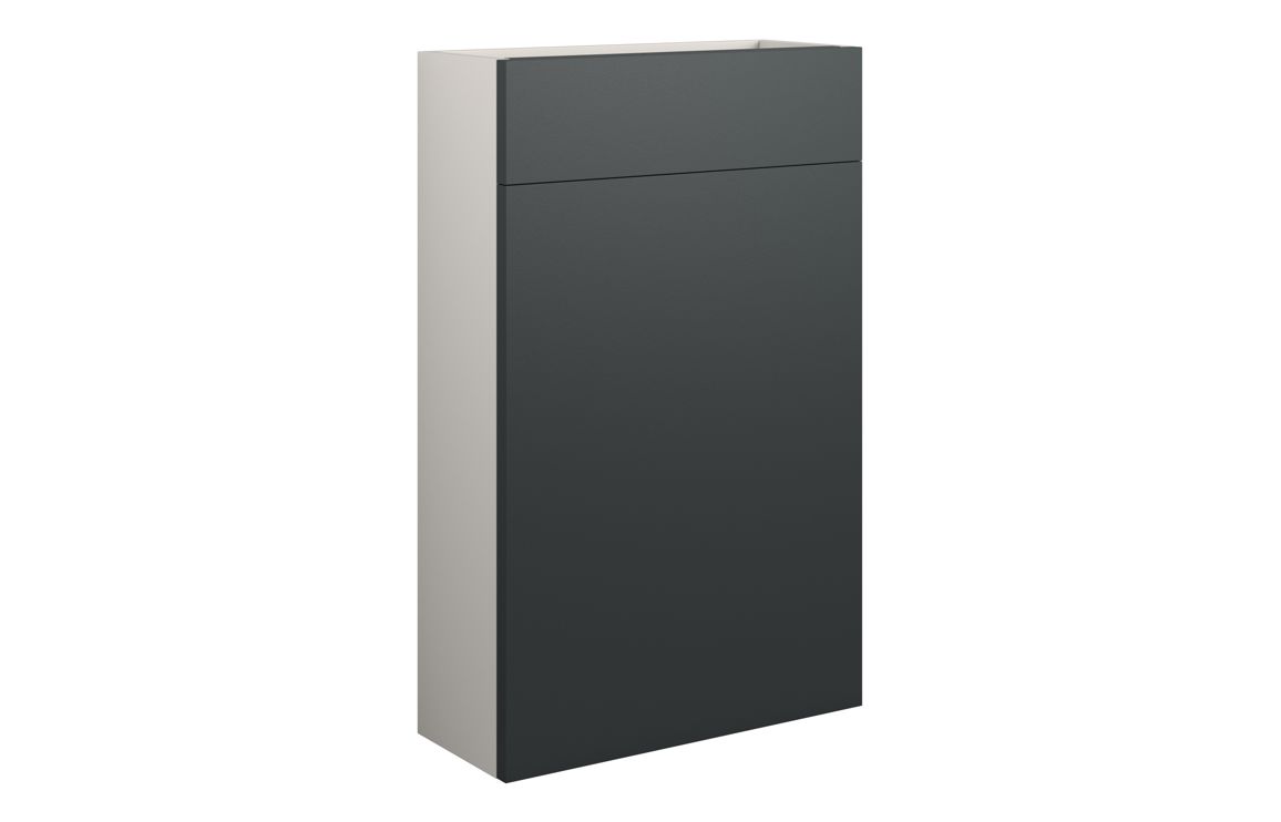 Tewin 500mm Slim WC Unit - Matt Graphite Grey (Grey Cab)
