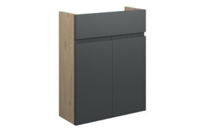 Tewin 500mm Slim Basin Unit - Matt Graphite Grey (Oak Cab)