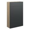 Tewin 500mm Slim WC Unit - Matt Graphite Grey (Oak Cab)