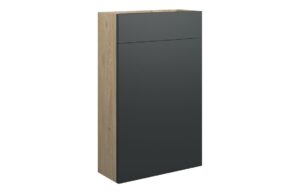 Tewin 500mm Slim WC Unit - Matt Graphite Grey (Oak Cab)