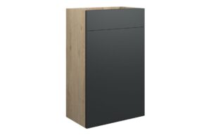 Tewin 500mm Standard WC Unit - Matt Graphite Grey (Oak Cab)