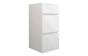 Tewin 300mm Standard 3 Drawer Unit - White Gloss (Grey Cab)